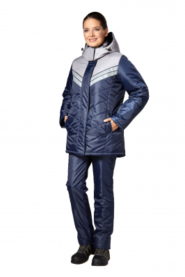 Куртка "Эребус" т.синий/серый (женская)